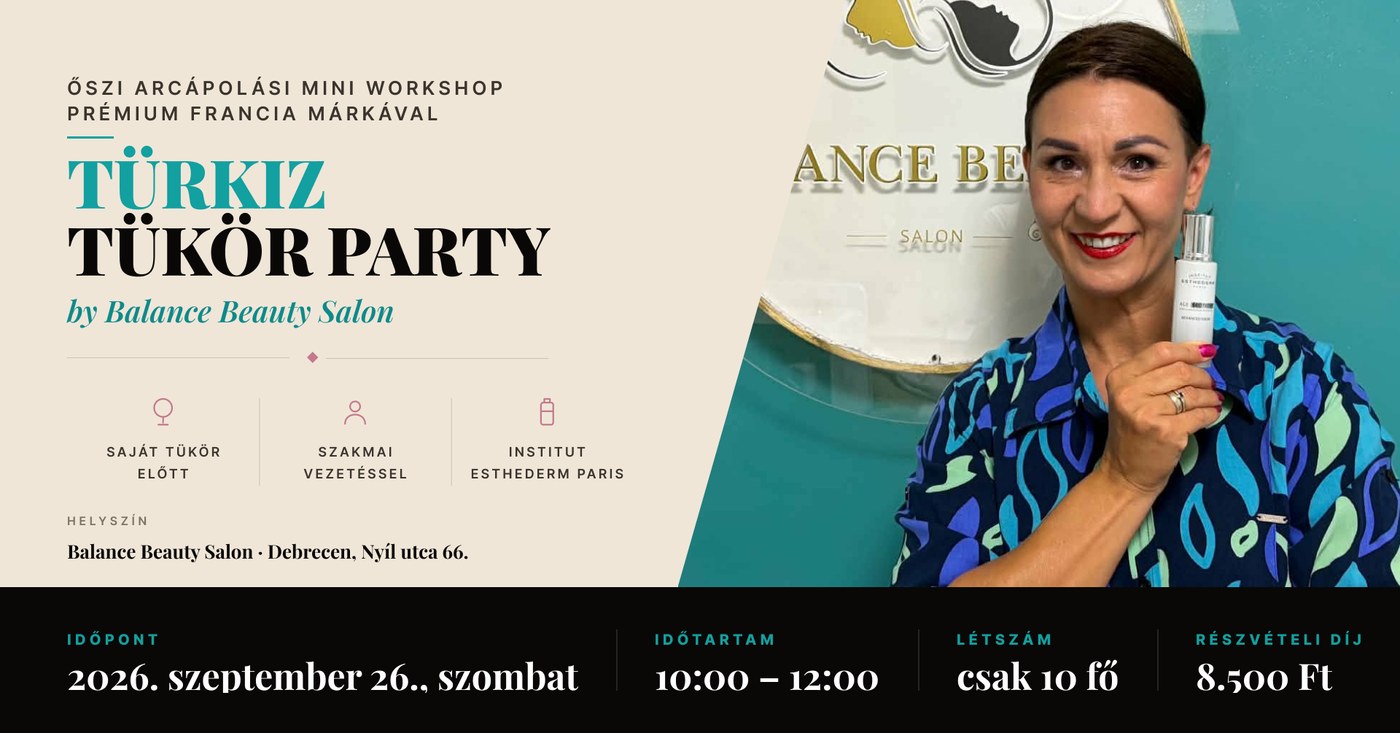 Türkiz Tükör Party – 2026. szeptember 26.